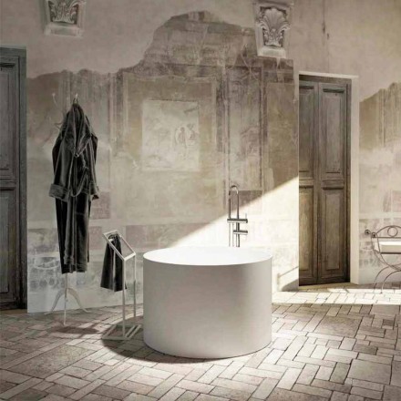 Rund frittstående design badkar tillverkat i Italien Cremona Viadurini