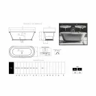 Bath design i gjutjärn bad med Pierce glans Viadurini