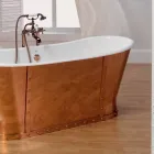 Badkar pläterade gjutjärn bad externt Henry koppar Viadurini