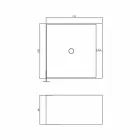 Fristående fyrkantigt badkar tillverkat i Italien Argentera design Viadurini