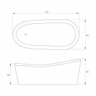 Modernt design frittstående badkar i harts i Italien, Furtei Viadurini