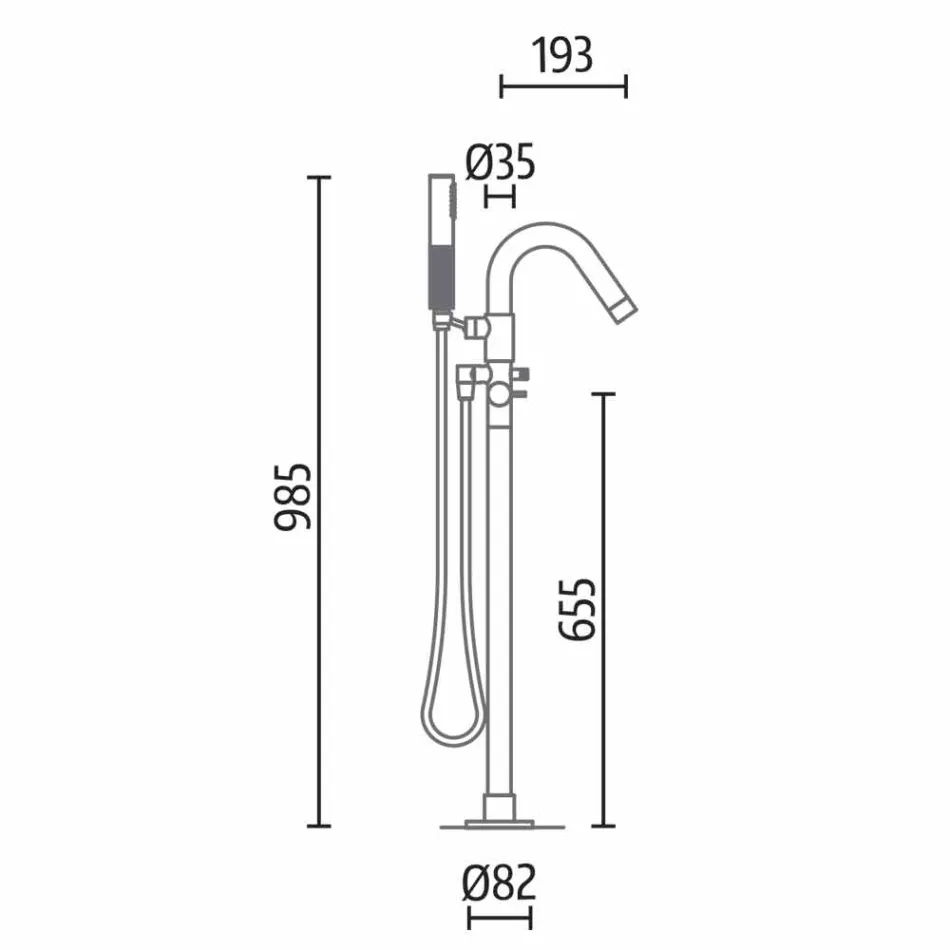 Frittstående badkar, Design Solid Surface Glossy / Matt - Veil Viadurini