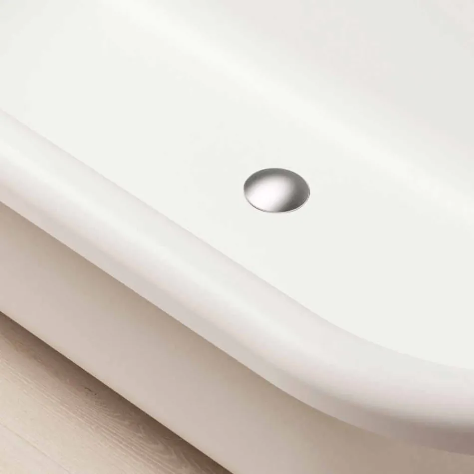 Design Frittstående Bad, Foder i Chrome Finish - Gratis Viadurini