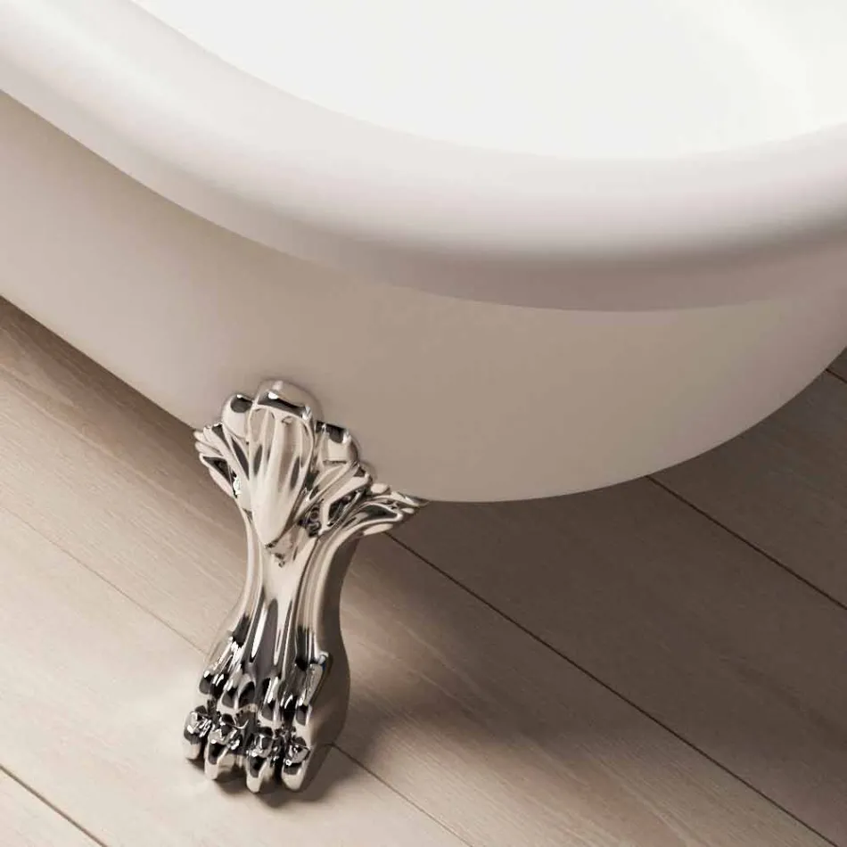 Design Frittstående Bad, Foder i Chrome Finish - Gratis Viadurini