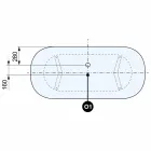 Design Frittstående Bad, Foder i Chrome Finish - Gratis Viadurini