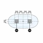 Frittstående rör, gjord i Italien, i fast yta - Flöde Viadurini