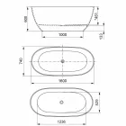Frittstående rör, gjord i Italien, i fast yta - Flöde Viadurini
