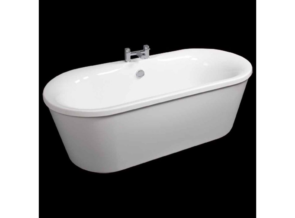 Bath vit fristående akryl 1770x820 mm i juni, modern design Viadurini