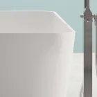 Fristående Modern Design Badrum Glansigt Vit eller Matt - Ansikte Viadurini