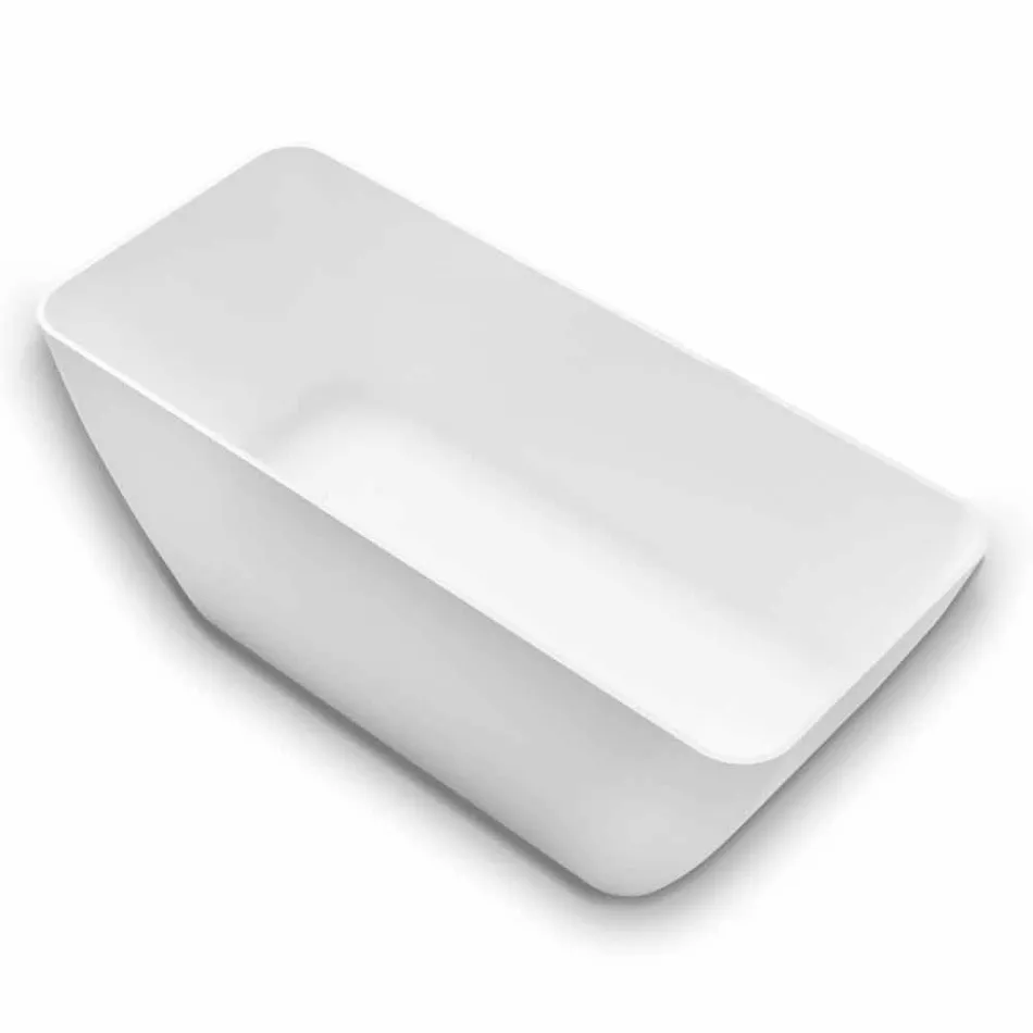 Fristående Modern Design Badrum Glansigt Vit eller Matt - Ansikte Viadurini