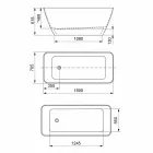 Fristående Modern Design Badrum Glansigt Vit eller Matt - Ansikte Viadurini