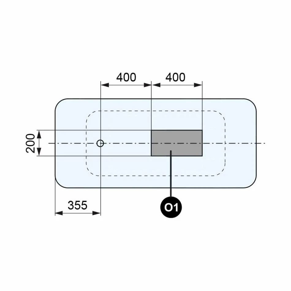 Fristående Modern Design Badrum Glansigt Vit eller Matt - Ansikte Viadurini