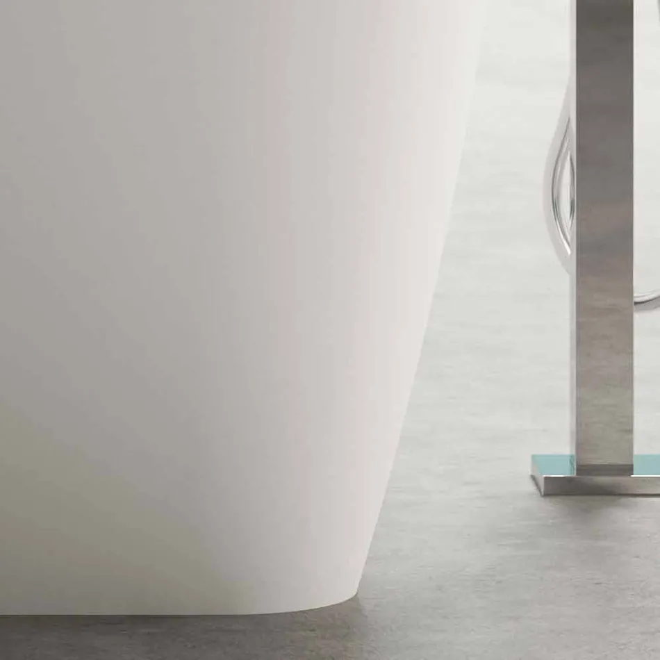 Fristående Modern Design Badrum Glansigt Vit eller Matt - Ansikte Viadurini