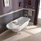 Vintage fristående designbadkar i vitt gjutjärn, tillverkat i Italien - Marwa Viadurini