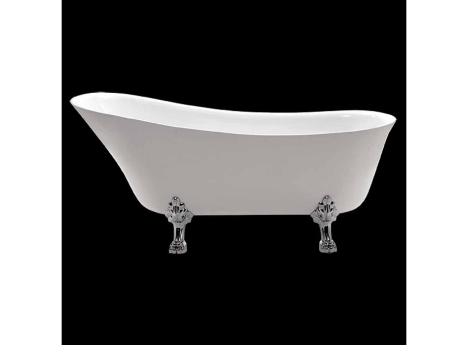Fristående badkar design i vit akryl Summer 1700x720 mm Viadurini