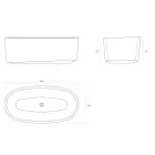 Design fristående bad gjord i Italien, Dongo Viadurini