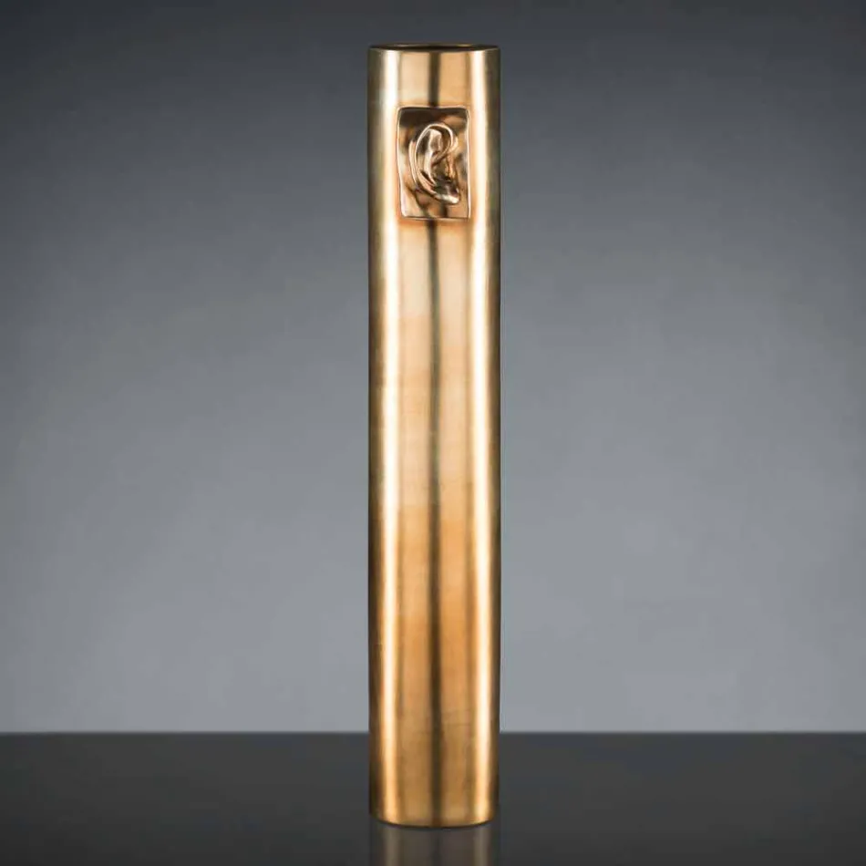 Hög hantverksvas i färgad keramik Tillverkad i Italien - Monte Viadurini