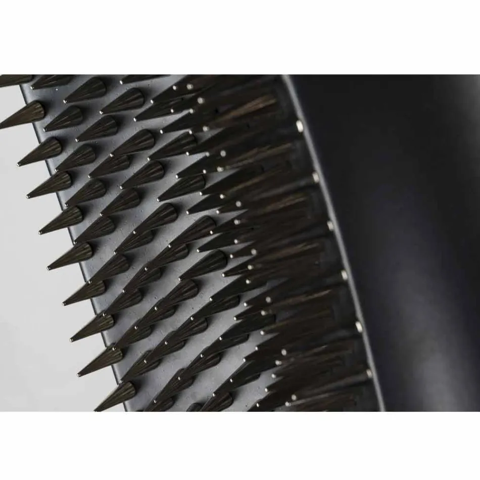 Hög inomhusvas i matt svart keramik och stål Tillverkad i Italien - Jesolo Viadurini