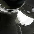 Hög inomhusvas i vitt och genomskinligt glas tillverkat i Italien - Clodino Viadurini