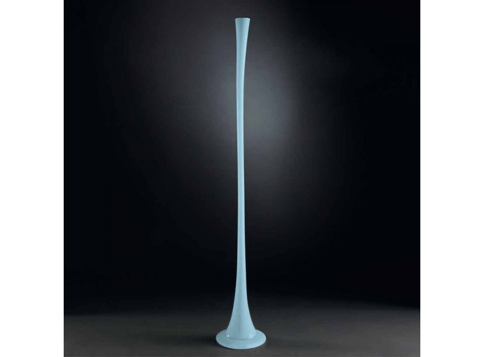 Hög inomhusvas i färgat glas Modern design tillverkad i Italien - Elviro Viadurini
