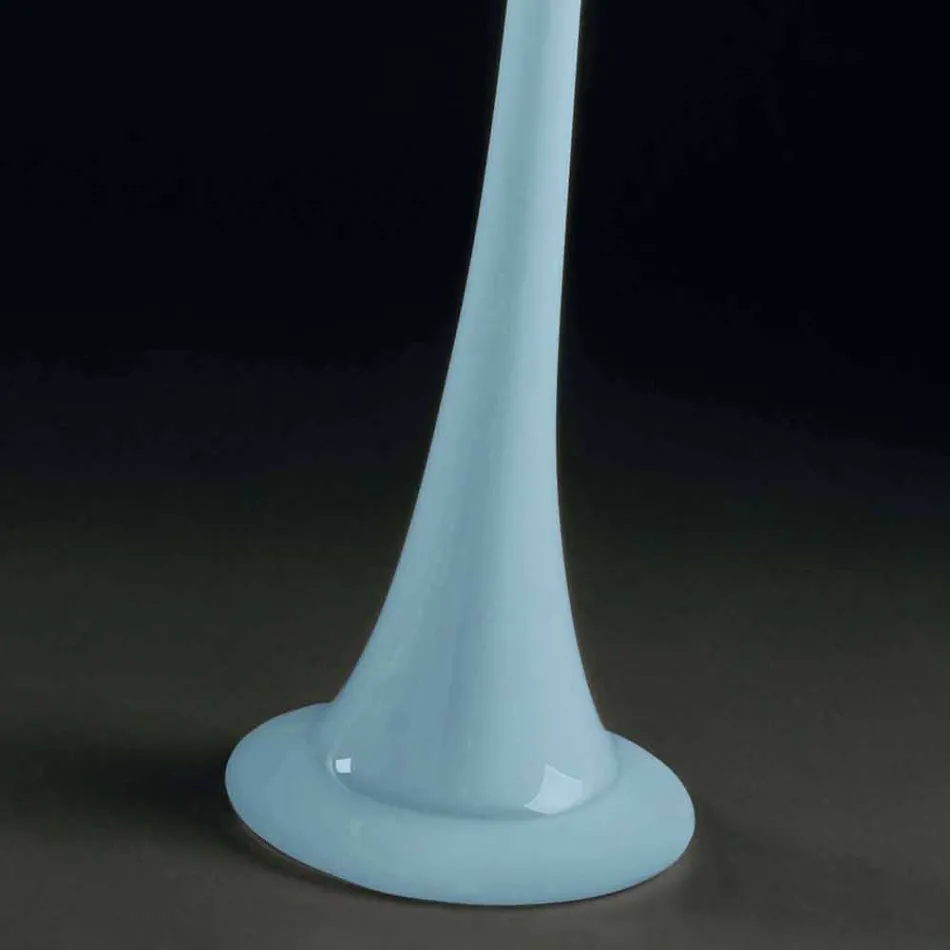 Hög inomhusvas i färgat glas Modern design tillverkad i Italien - Elviro Viadurini