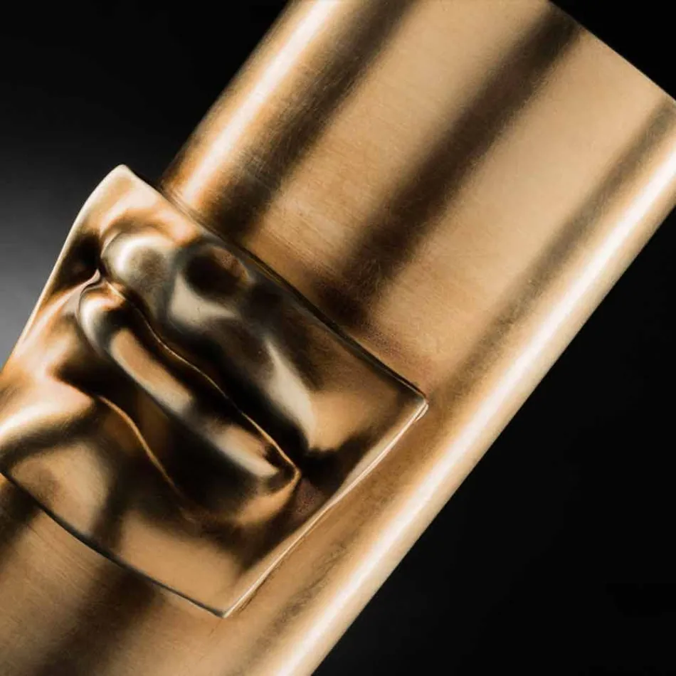 Hög dekorativ vas i färgad keramik handgjord i Italien - Monte Viadurini