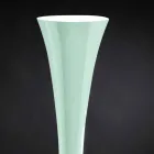 Hög dekorativ målad glasvas tillverkad i Italien - Singapore Viadurini