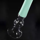 Hög dekorativ målad glasvas tillverkad i Italien - Singapore Viadurini