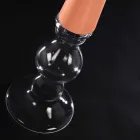 Hög dekorativ målad glasvas tillverkad i Italien - Singapore Viadurini