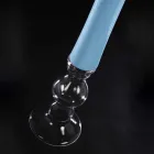 Hög dekorativ målad glasvas tillverkad i Italien - Singapore Viadurini