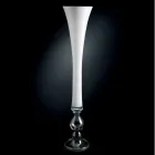 Hög dekorativ målad glasvas tillverkad i Italien - Singapore Viadurini