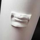 Hög vas i vit keramik handgjord med Made in Italy dekoration - Capuano Viadurini