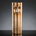 Modern hög vas i vit keramik med färgat insats tillverkat i Italien - Lexi Viadurini