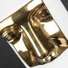 Modern hög vas i vit keramik med färgat insats tillverkat i Italien - Lexi Viadurini