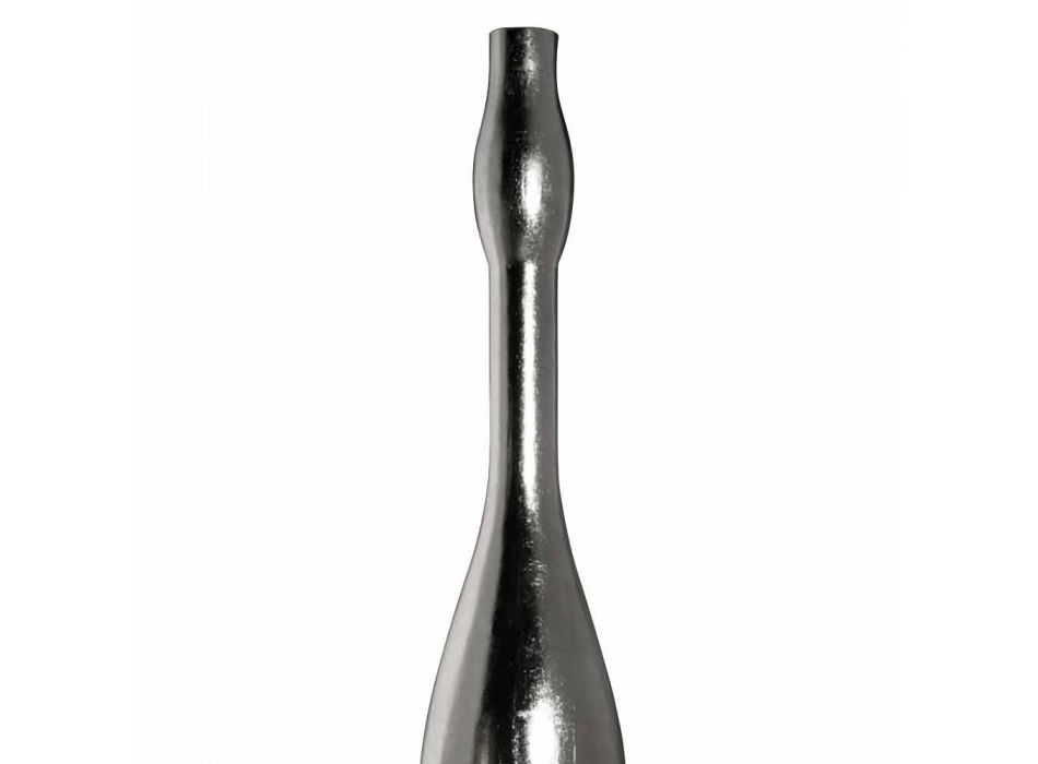 Modern hög vas i hartsguld eller silverbladfinish tillverkad i Italien - kvarts Viadurini