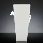 Hög inomhusvas i vit keramik handgjord i Italien - Jacky Viadurini