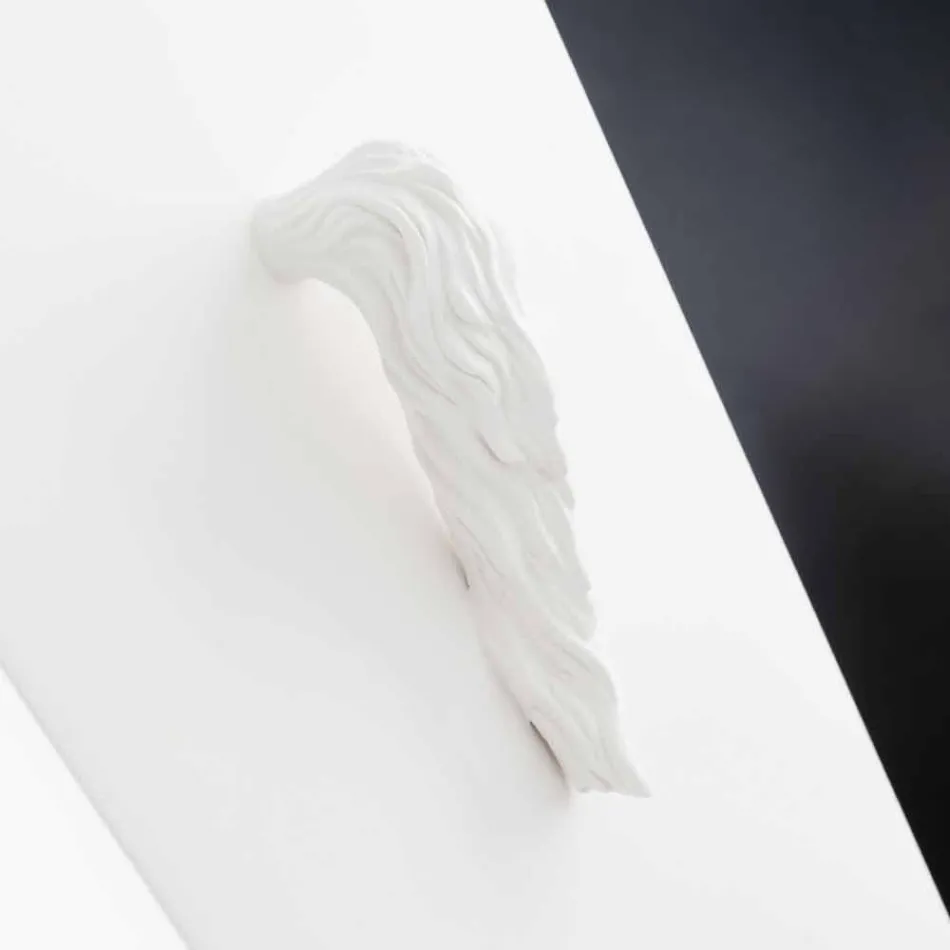 Hög inomhusvas i vit keramik handgjord i Italien - Jacky Viadurini