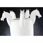 Hög inomhusvas i vitt keramiskt eller glansigt guld Tillverkad i Italien - Jacky Viadurini