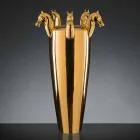 Hög inomhusvas i vitt keramiskt eller glansigt guld Tillverkad i Italien - Jacky Viadurini