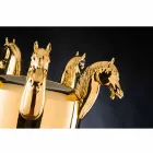 Hög inomhusvas i vitt keramiskt eller glansigt guld Tillverkad i Italien - Jacky Viadurini