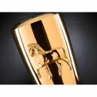 Hög inomhusvas i keramisk guldfinish Handgjord i Italien - Jacky Viadurini