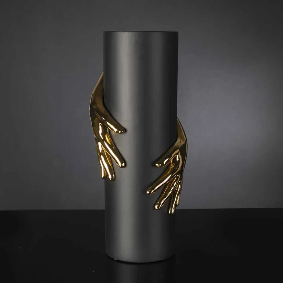 Hög inomhus keramisk vas handgjord i Italien - Monte Viadurini