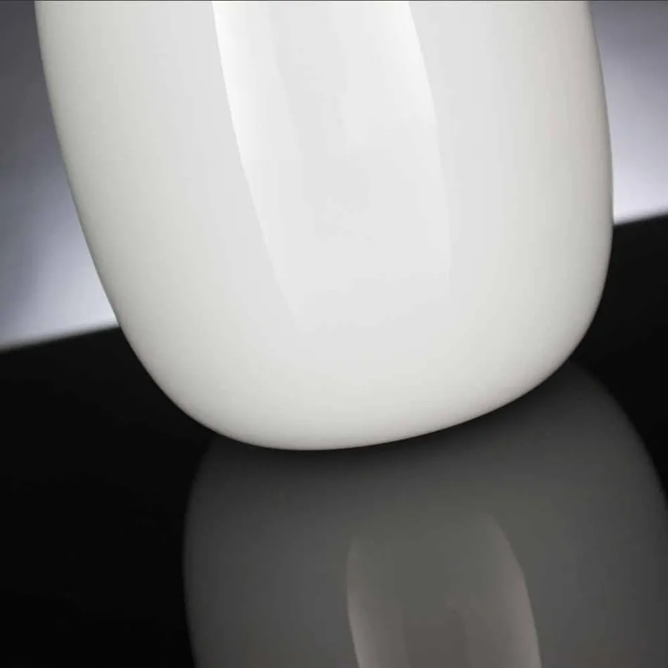 Handgjord vit eller grå blank glasvas tillverkad i Italien - Malindi Viadurini