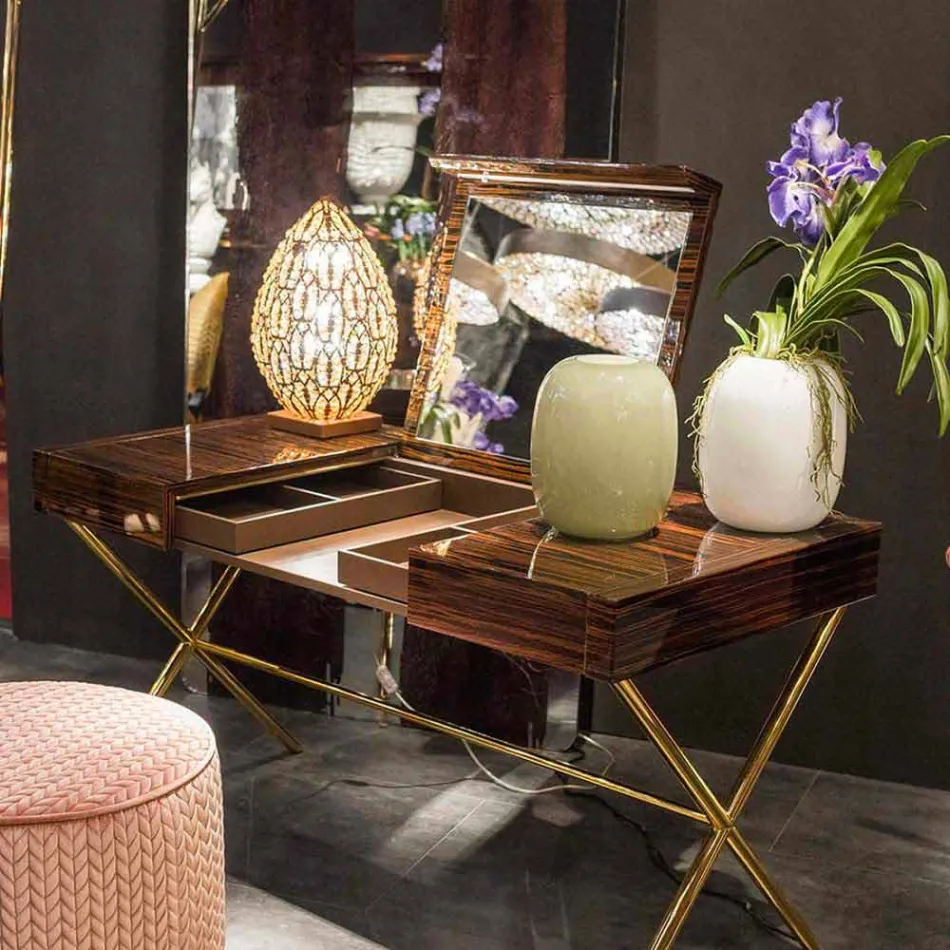 Handgjord vit eller grå blank glasvas tillverkad i Italien - Malindi Viadurini