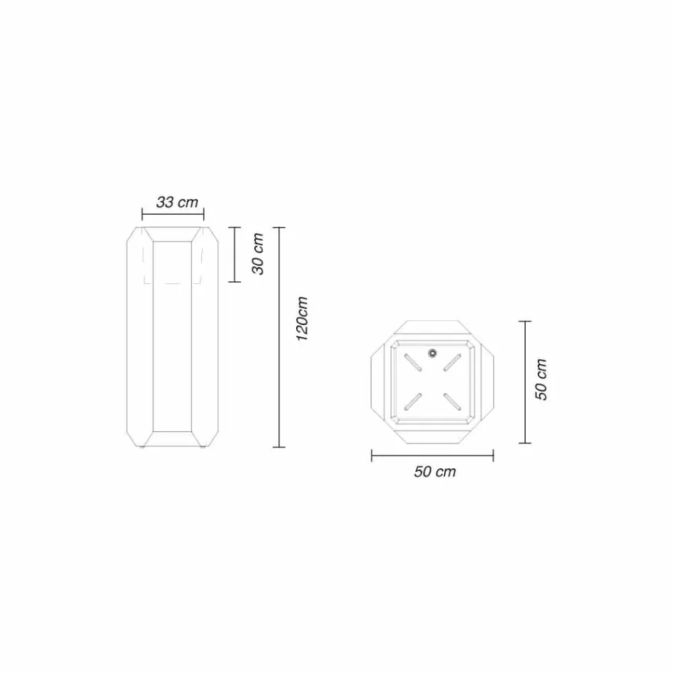 Vit vas inomhus eller utomhus i plast med 3 storlekar - Pärla av Myyour Viadurini