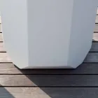 Vit vas inomhus eller utomhus i plast med 3 storlekar - Pärla av Myyour Viadurini