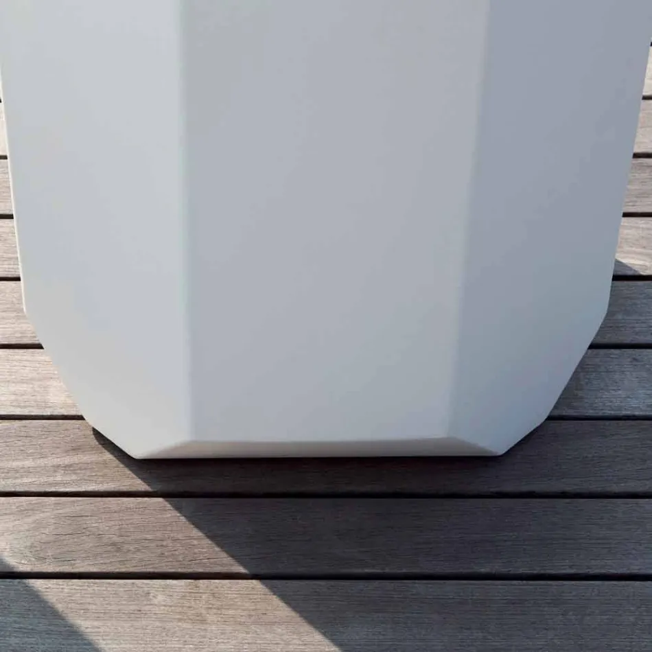 Vit vas inomhus eller utomhus i plast med 3 storlekar - Pärla av Myyour Viadurini