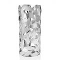 Cylindrisk vas i glas och silvermetall Lyxiga geometriska dekorationer - Torresi