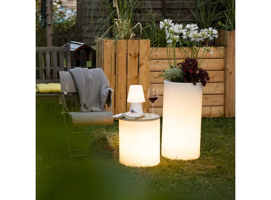 Vas med trädgårdsljus eller vardagsrumsfärgad modern design - Cilindrostar Viadurini