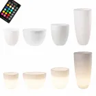 Vas med led- eller solbelysning Modern design av olika storlekar - Svasostar Viadurini